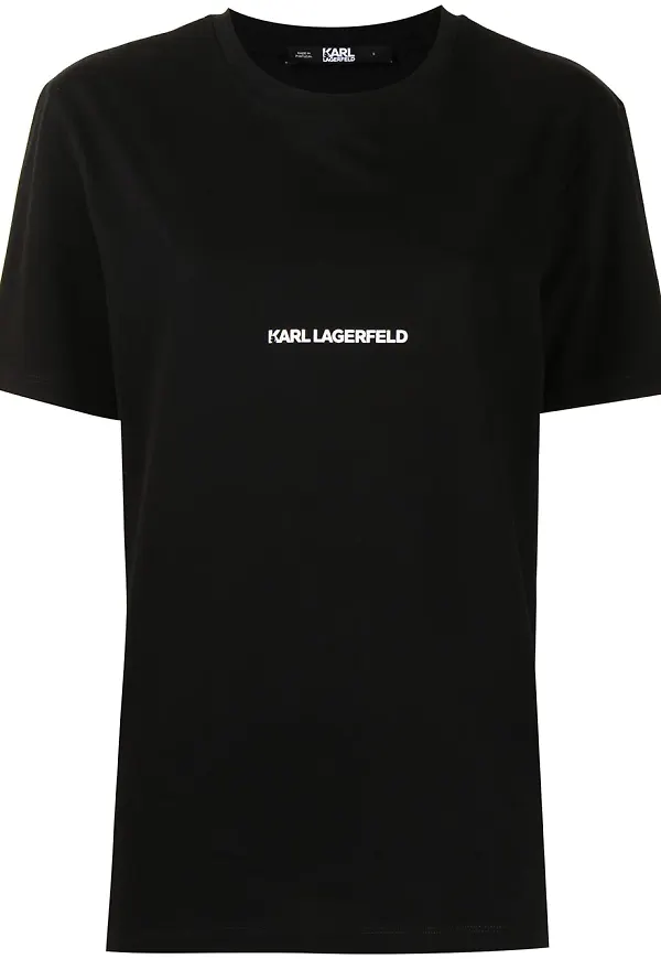 Karl Lagerfeld t-shirt med tryck - Svart