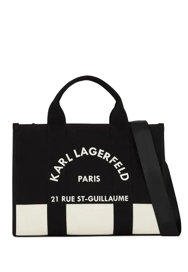Karl Lagerfeld totebag i kanvas - Svart