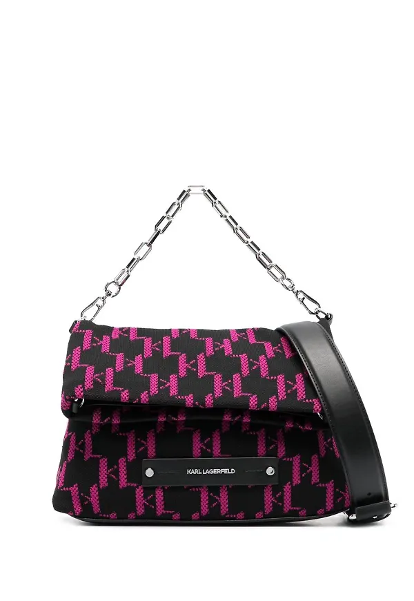 Karl Lagerfeld totebag med monogram - Svart