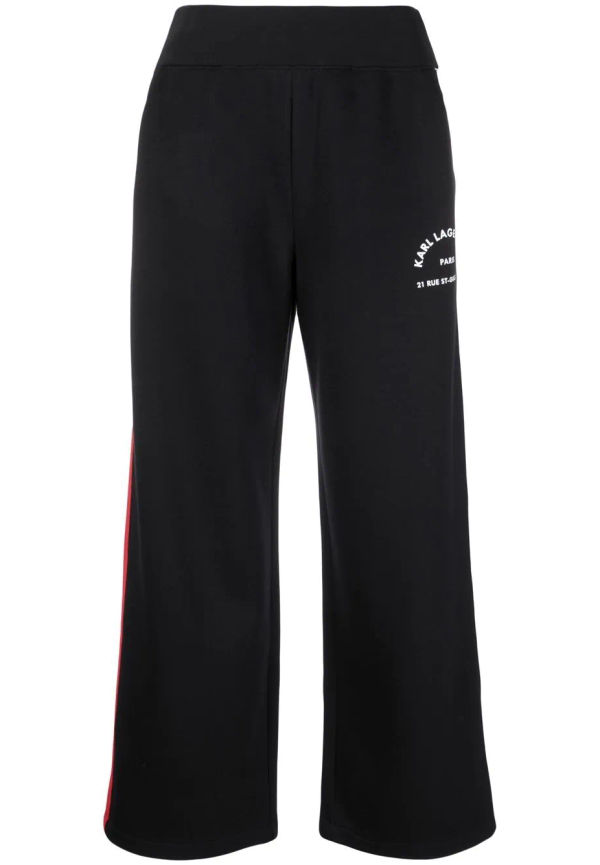 Karl Lagerfeld trekvartsculottes i jersey - Svart