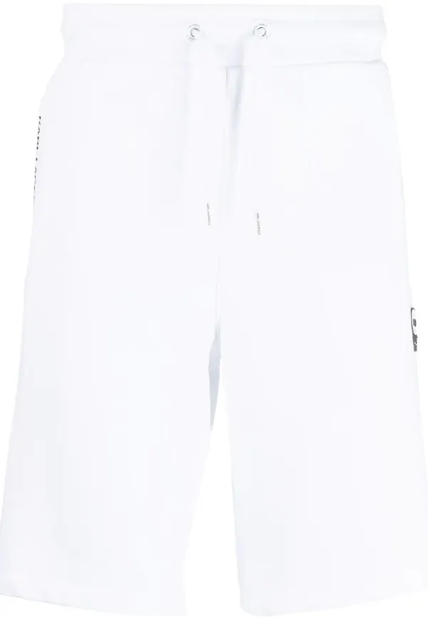 Karl Lagerfeld träningsshorts med Karl-märke - Vit