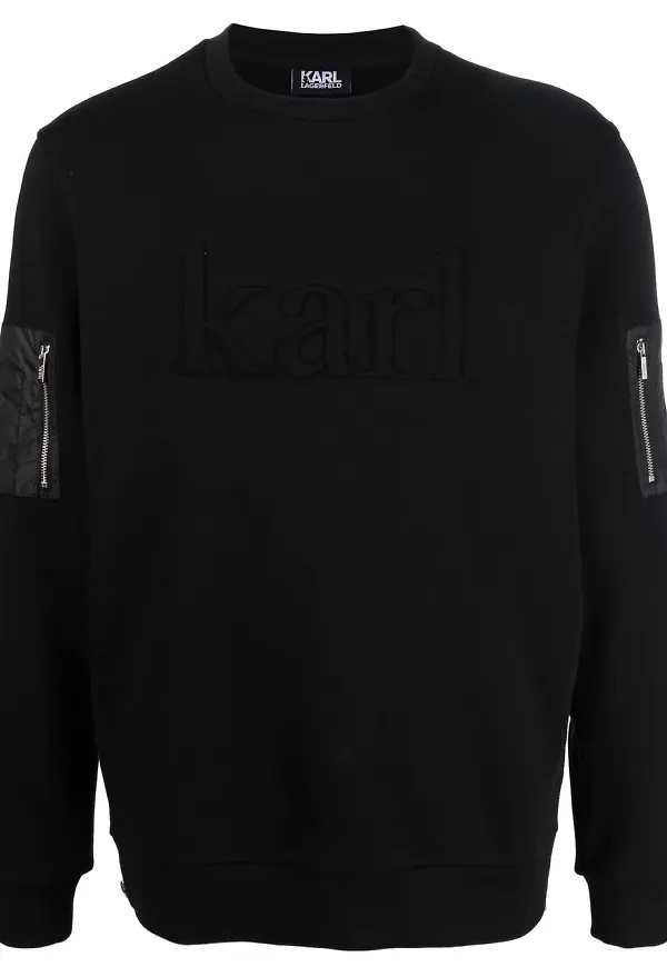 Karl Lagerfeld tröja med ficka - Svart