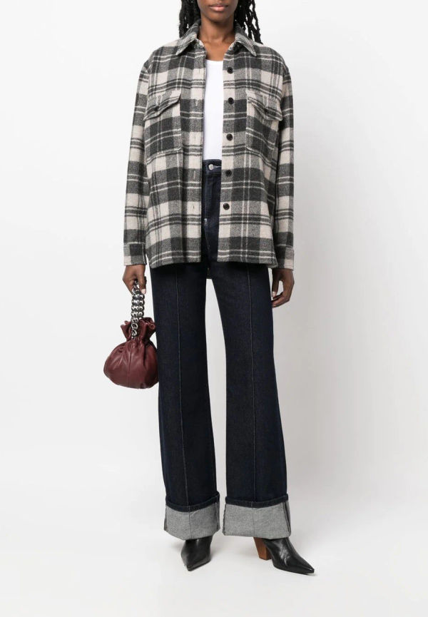 Karl Lagerfeld wide leg-jeans med hög midja - Blå