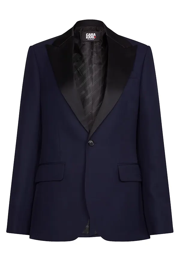 KARL LAGERFELD x CARA DELEVINGNE Kavaj mörkblå