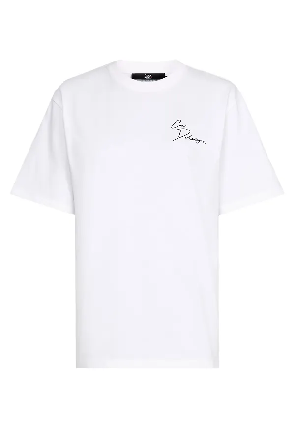 KARL LAGERFELD x CARA DELEVINGNE T-shirt vit