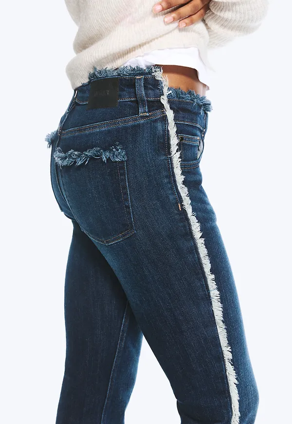 Katsumi Low Rise Frayed Flared Jeans