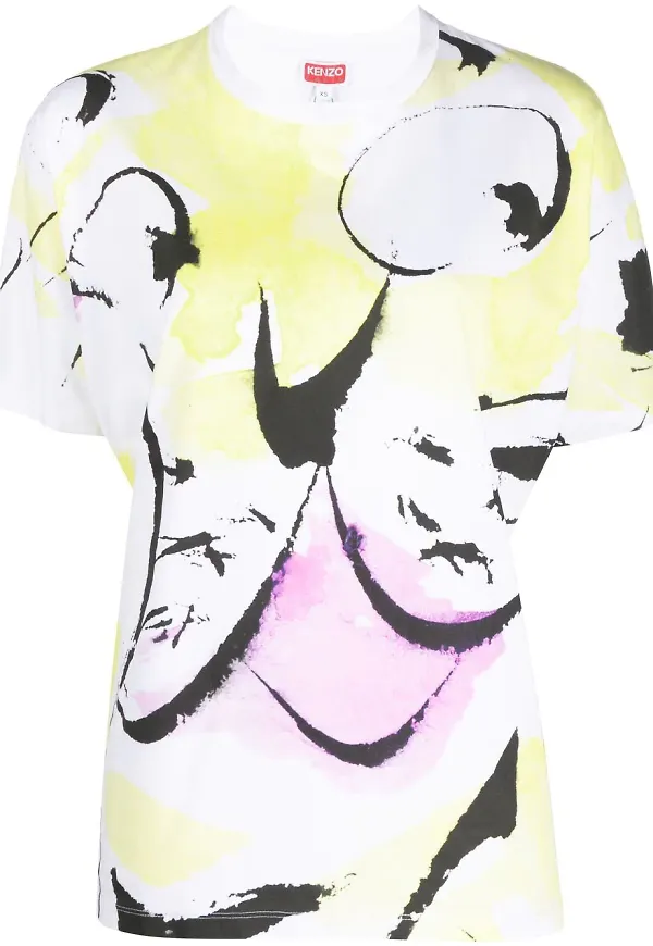 Kenzo Akae Smiling Tiger t-shirt - Vit