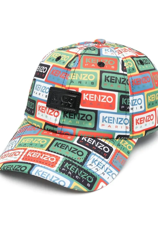 Kenzo all-over logo print cap - Grön