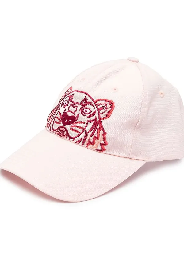 Kenzo basebollkeps med broderad tiger - Rosa