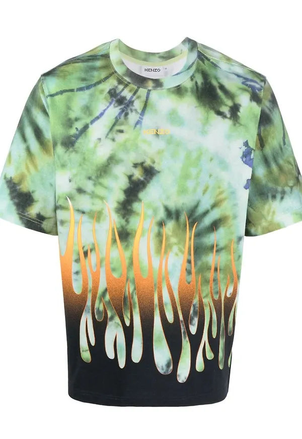 Kenzo batikmönstrad t-shirt - Grön