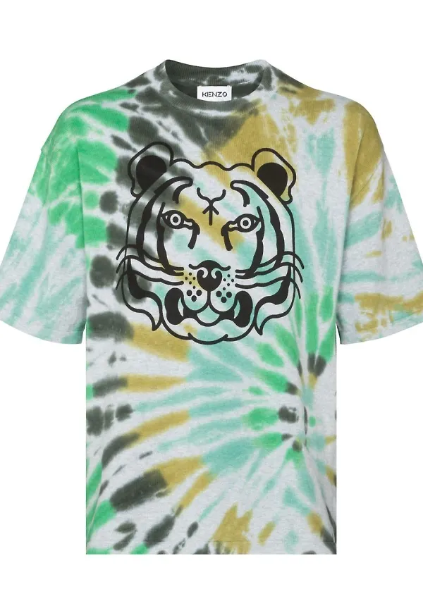 Kenzo batikmönstrad t-shirt - Grön