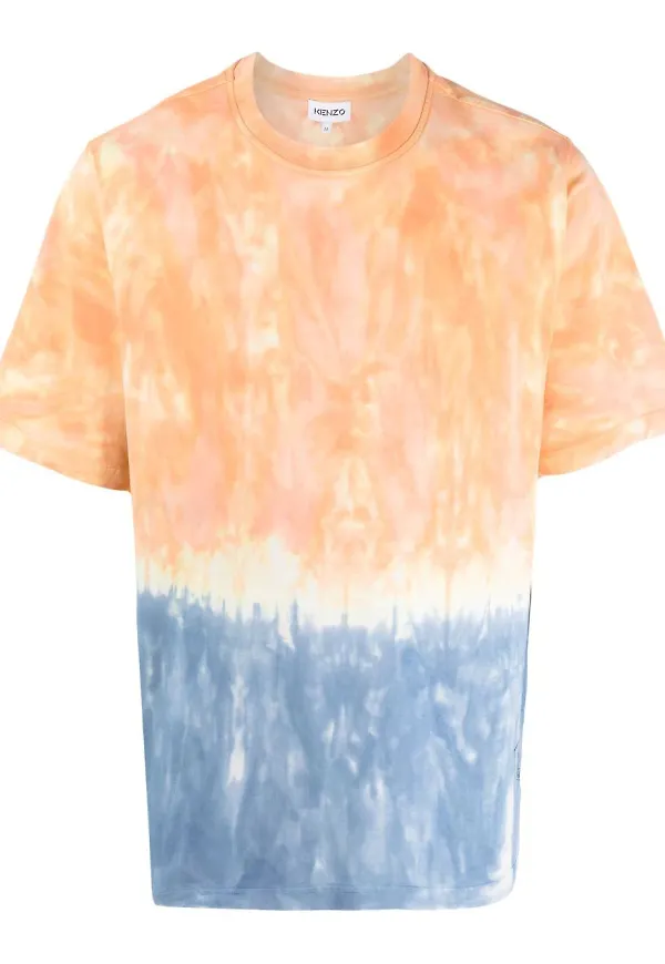 Kenzo batikmönstrad t-shirt - Orange