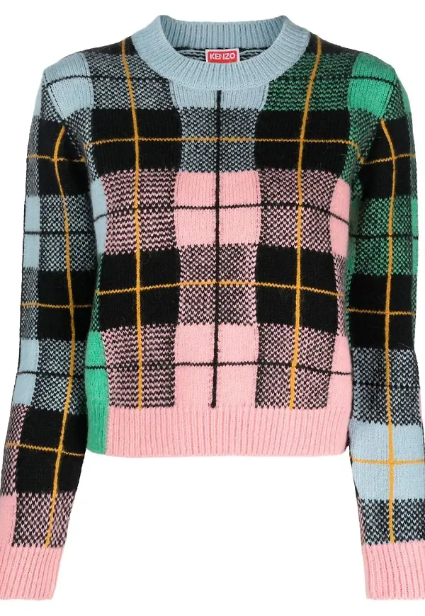 Kenzo beskuren tröja i jacquard - Svart