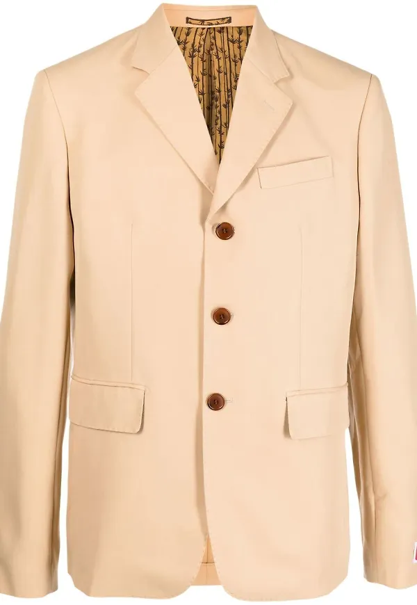 Kenzo blazer med tre knappar - Brun