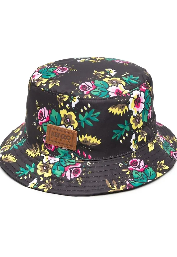Kenzo blommig fiskehatt - Svart