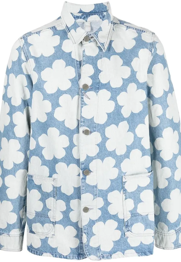 Kenzo blommig jeansjacka - Blå