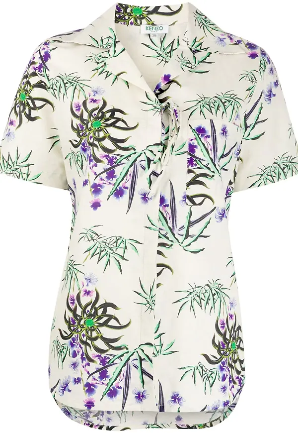 Kenzo blommig skjorta - Neutral