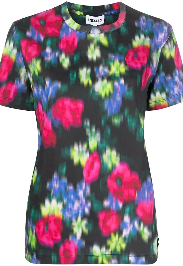 Kenzo blommig t-shirt - Svart