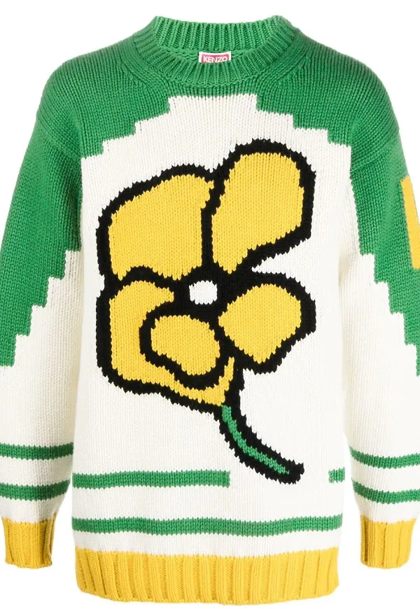 Kenzo blommig tröja - Neutral