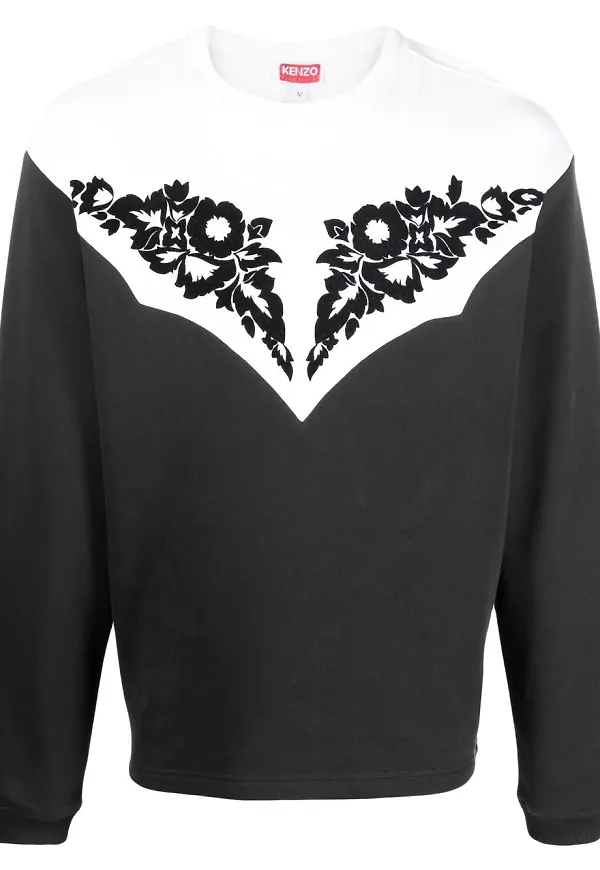 Kenzo blommig tröja - Svart
