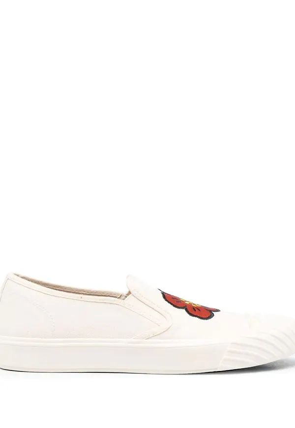 Kenzo blommiga slip on-sneakers - Neutral
