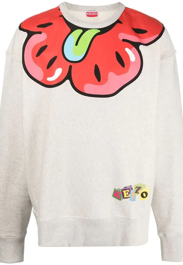 Kenzo Boke blommig sweatshirt - Grå