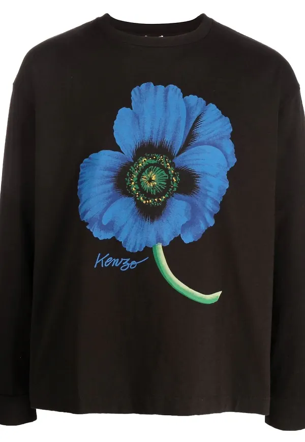 Kenzo Boke blommig sweatshirt - Svart