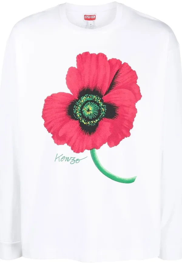 Kenzo Boke blommig sweatshirt - Vit