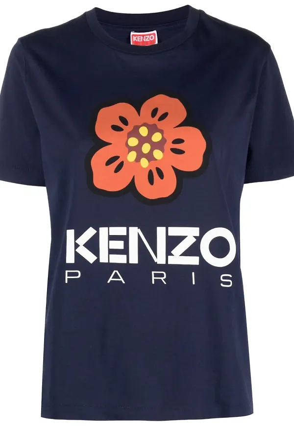 Kenzo Boke blommig t-shirt - Blå
