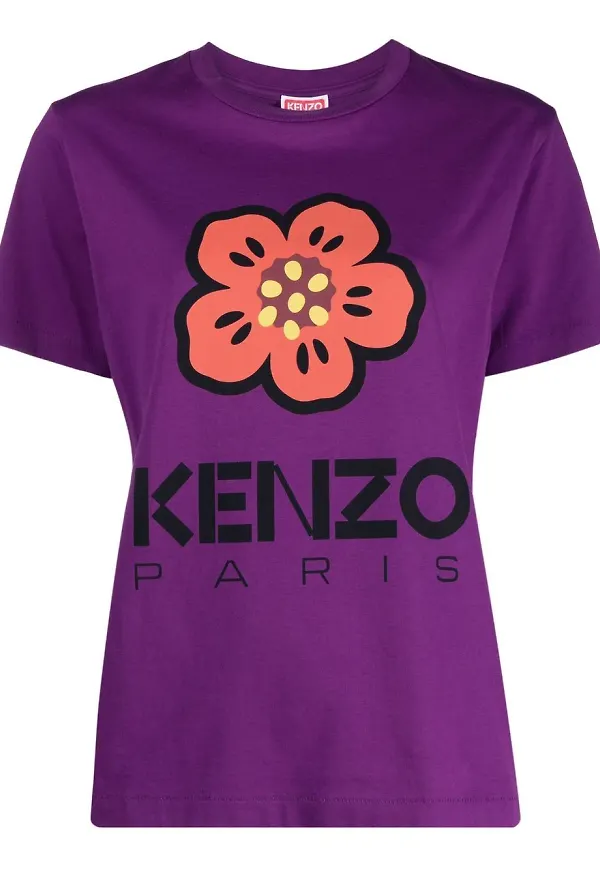 Kenzo Boke blommig t-shirt - Lila
