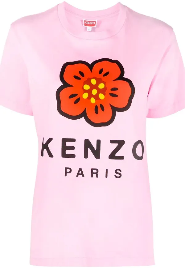 Kenzo Boke blommig t-shirt - Rosa