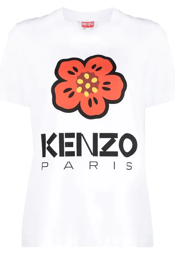Kenzo Boke blommig t-shirt - Vit