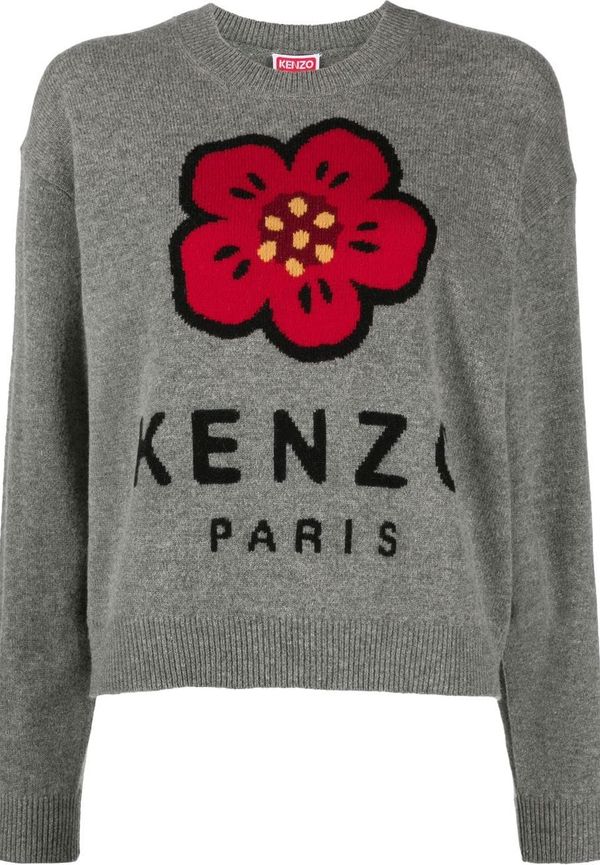 Kenzo Boke Flower tröja med rundad hals - Grå