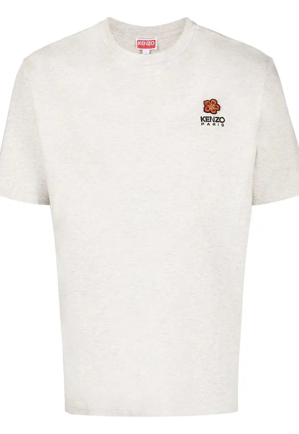 Kenzo Boke t-shirt med blomsterbrodyr - Grå