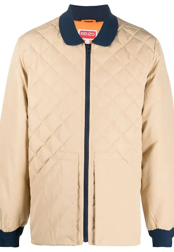 Kenzo bomberjacka med quiltad effekt - Neutral