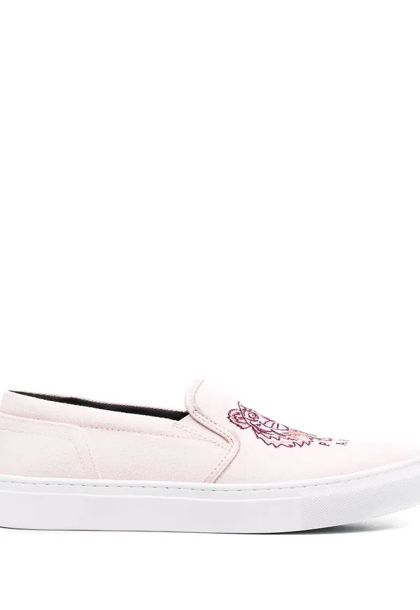 Kenzo broderade slip on-sneakers - Rosa