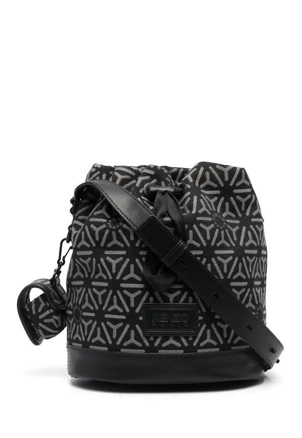 Kenzo bucket-väska med logotypmärke - Svart