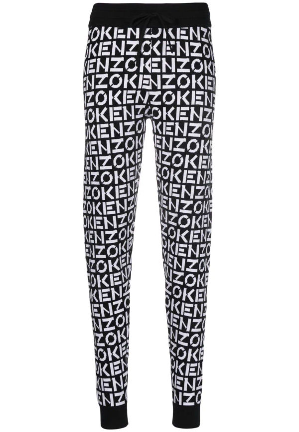 Kenzo byxor med logotyp - Svart