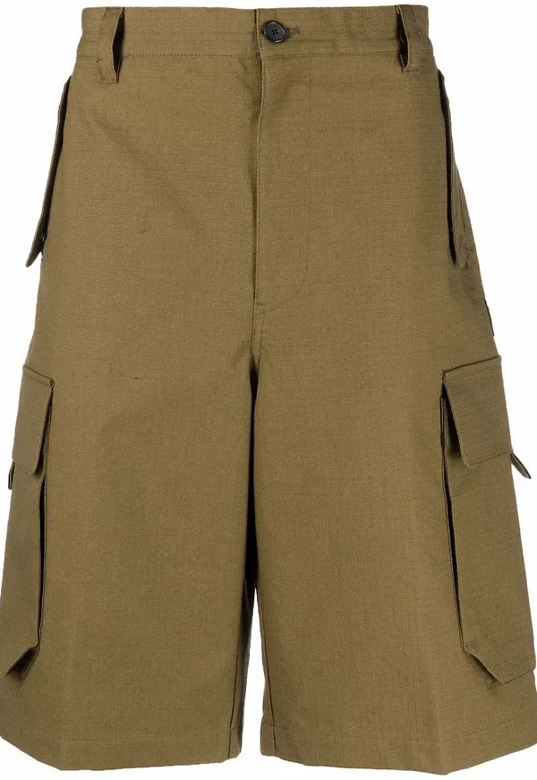 Kenzo cargoshorts i bomull - Grön