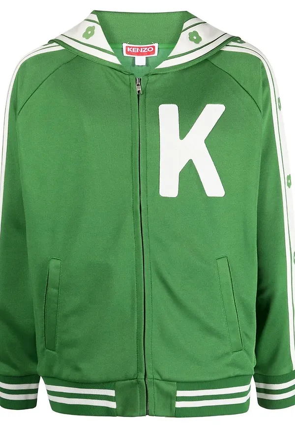 Kenzo collegejacka med elefanttryck - Grön