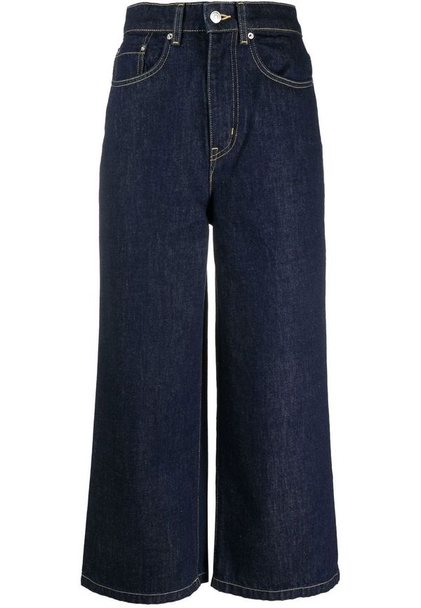 Kenzo croppade wide leg-jeans - Blå