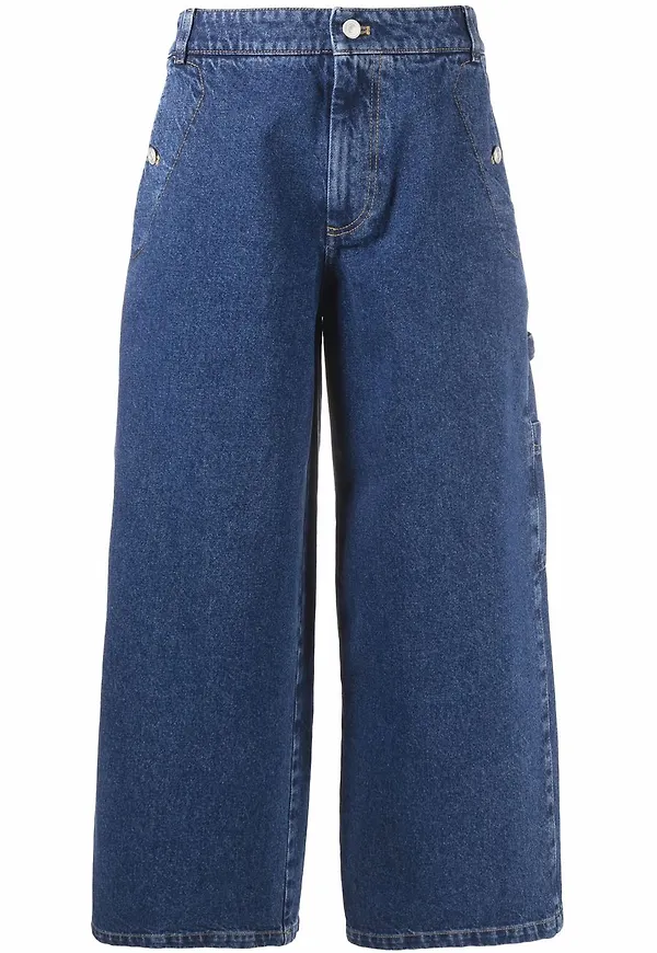 Kenzo croppade wide leg-jeans - Blå