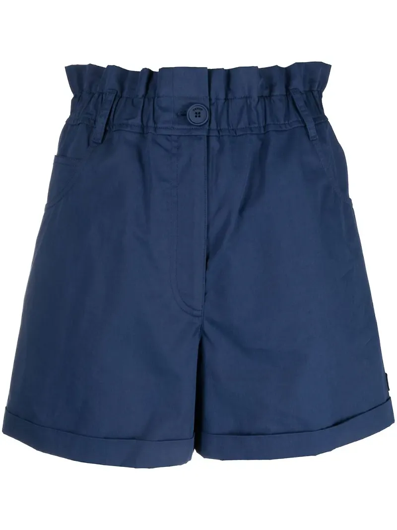 Kenzo elastiska shorts med hög midja - Blå