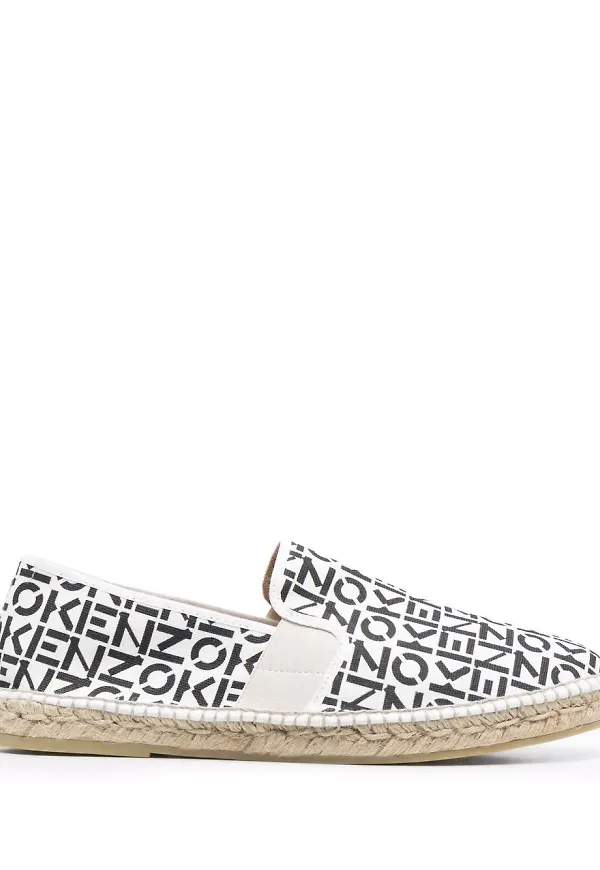 Kenzo espadrillsandaler med logotyp - Vit