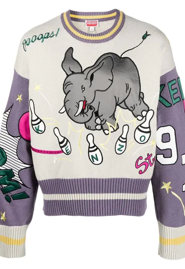 Kenzo graphic-print jumper - Neutral