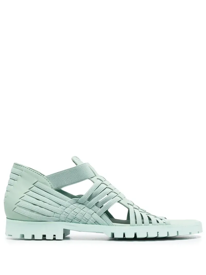 Kenzo Greek lädersandaler - Grön