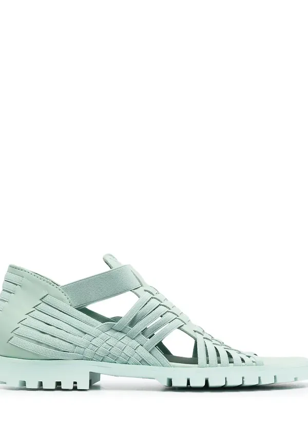 Kenzo Greek lädersandaler - Grön