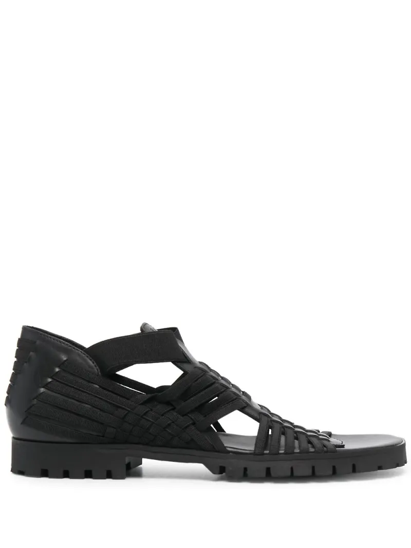 Kenzo Greek lädersandaler - Svart