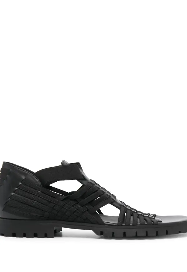 Kenzo Greek lädersandaler - Svart