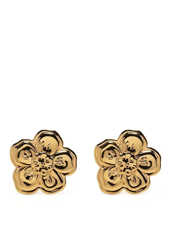 Kenzo guldpläterade blomörhängen - Guldfärgad